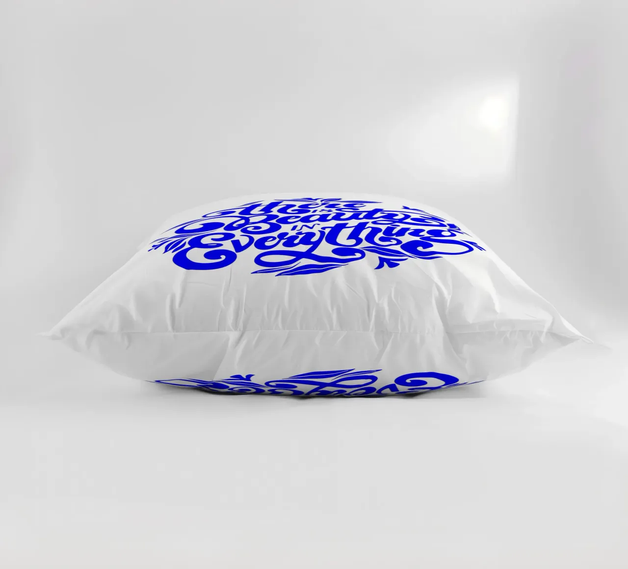 there is beauty in everything, motivational statement decorative cushion by The True Type