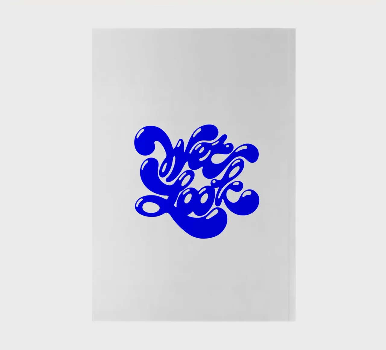 wet look, statement typography notebook by The True Type