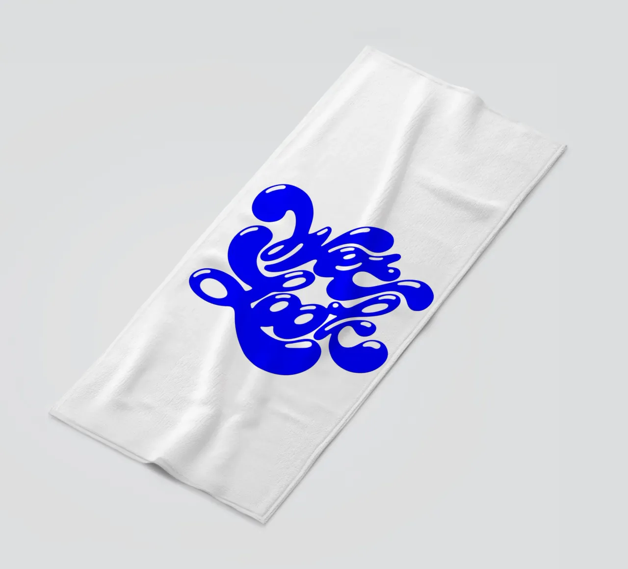 wet look, statement typography beach towel by The True Type