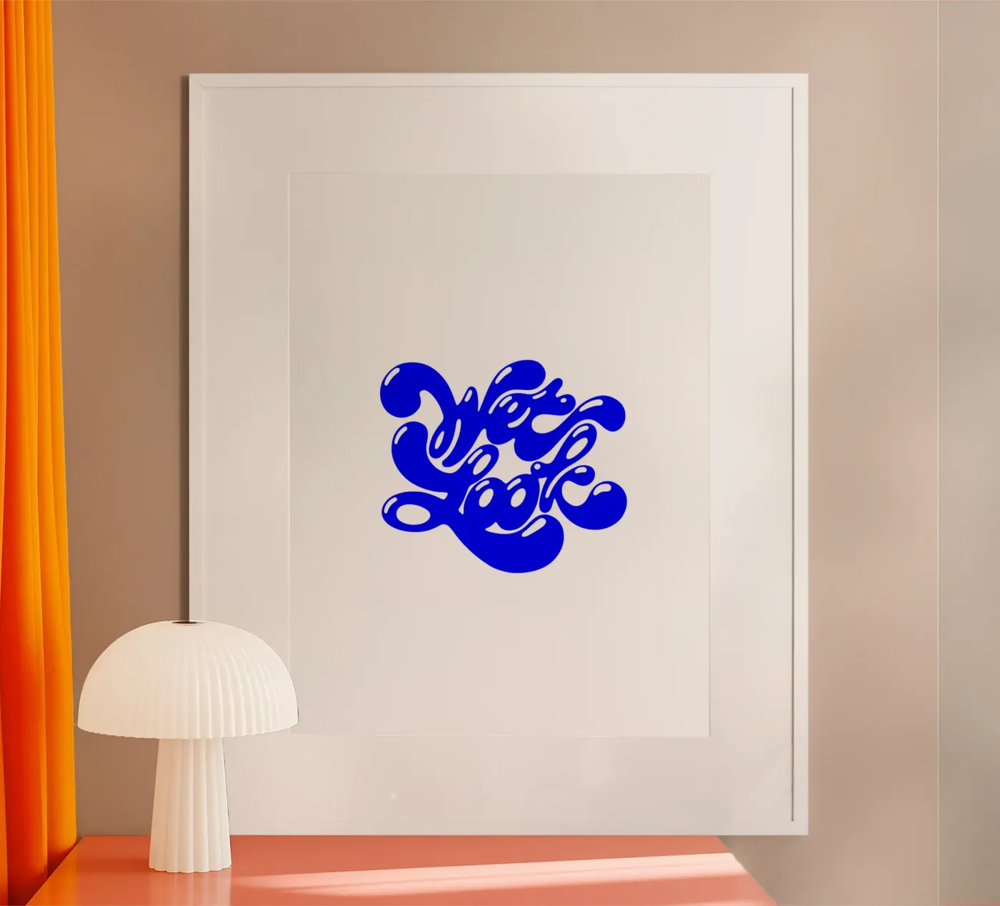 wet look, statement typography poster by The True Type