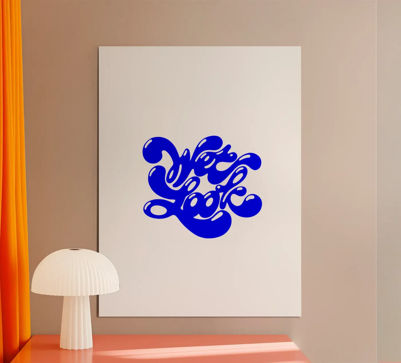 wet look, statement typography poster by The True Type
