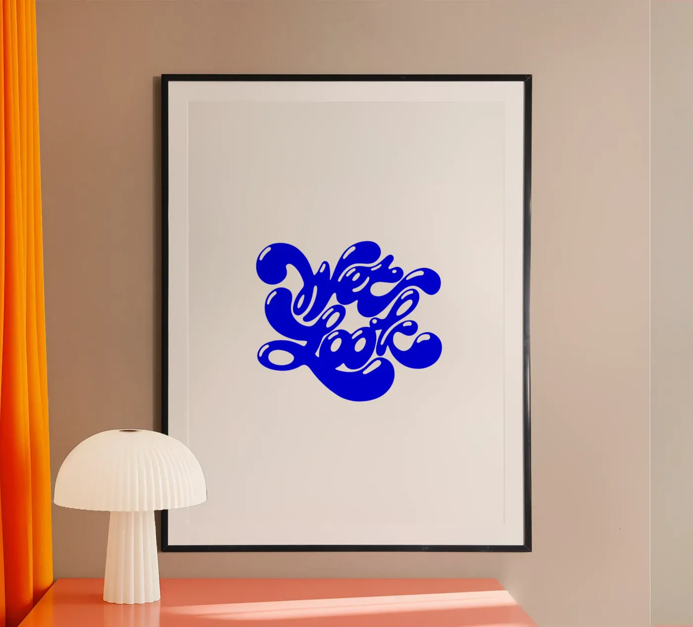 wet look, statement typography poster by The True Type
