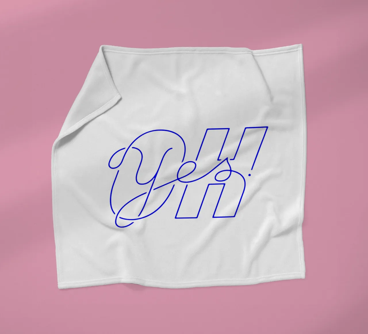 oh yes!, motivational statement quote fleece blanket by The True Type