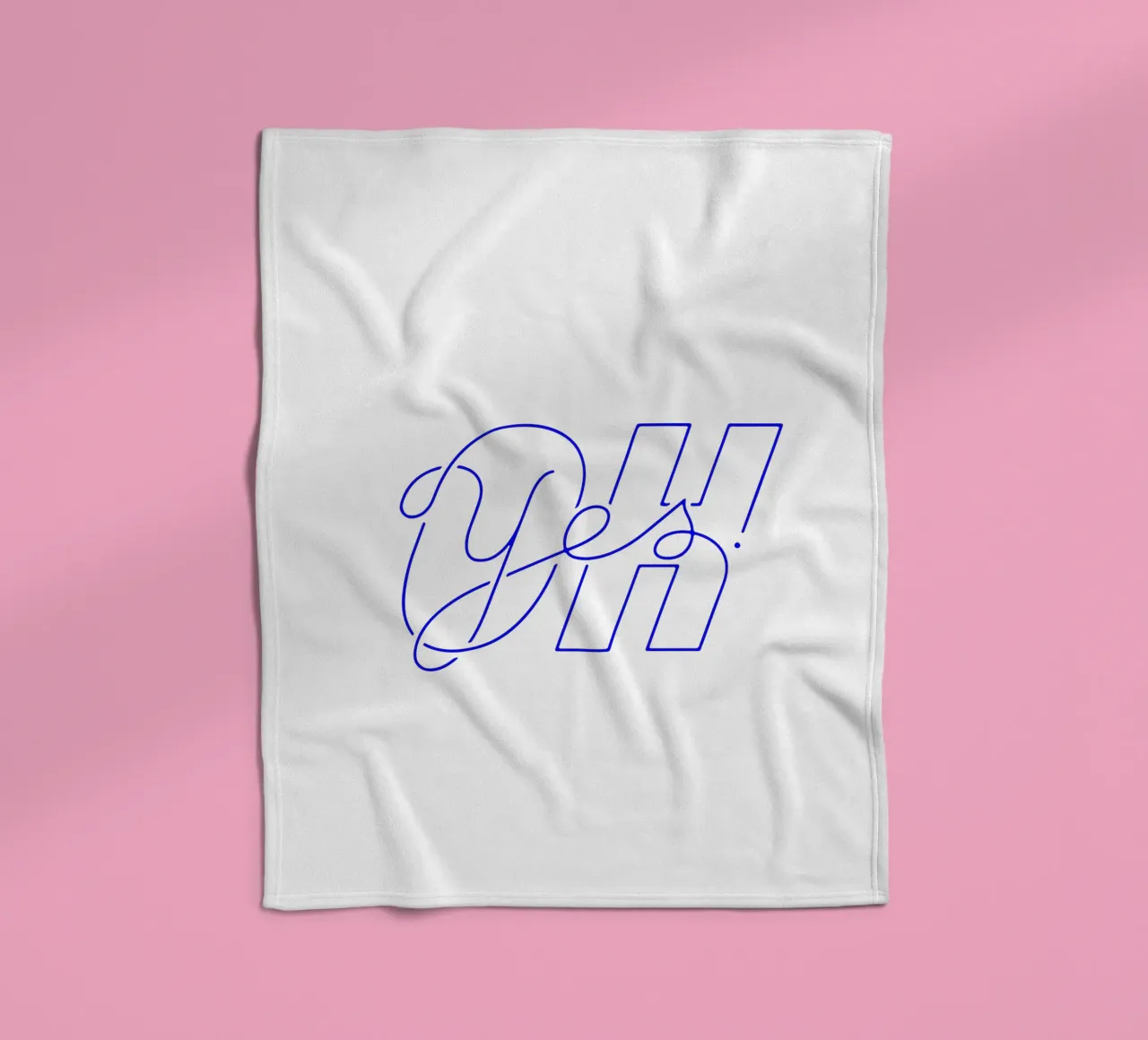 oh yes!, motivational statement quote fleece blanket by The True Type