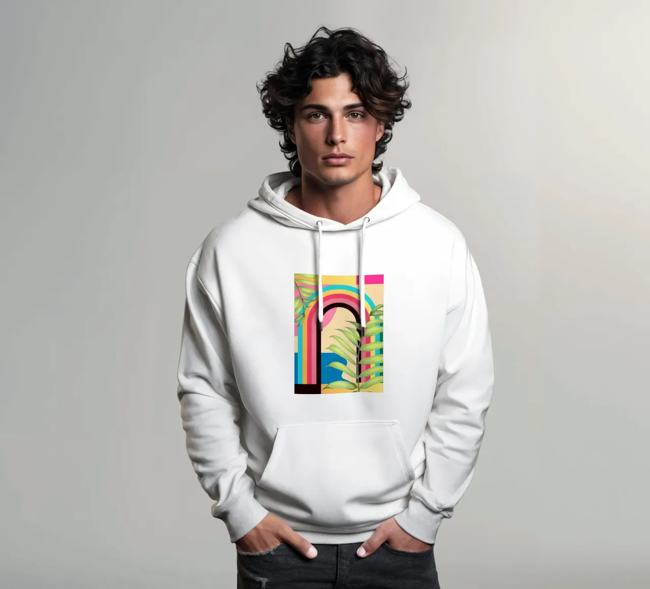Geometria tropicale 38 felpa con cappuccio da Gaite
