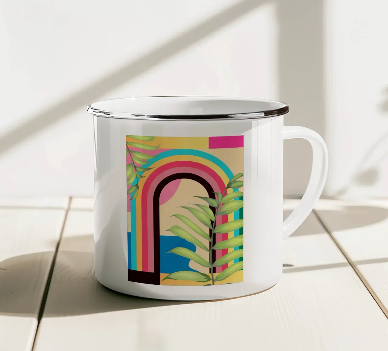 Geometria tropicale 38 tazza in smalto da Gaite