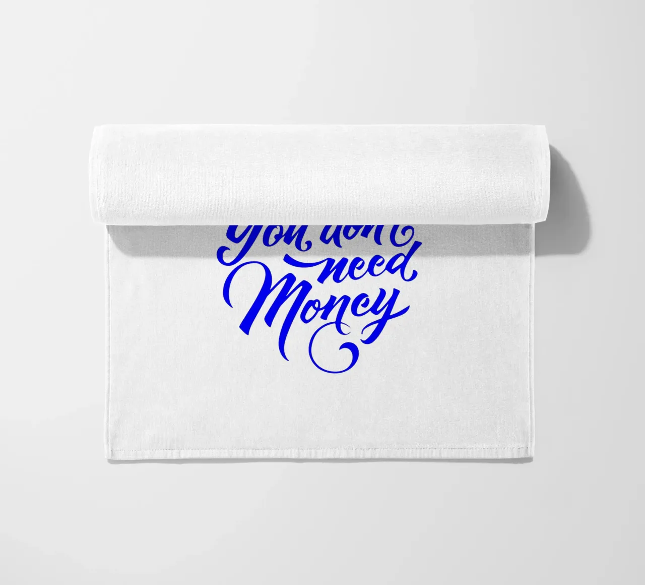 work like you don’t need the money, statement beach towel by The True Type