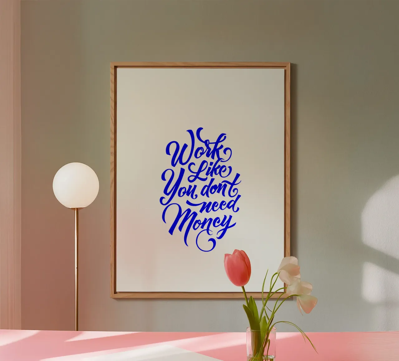 work like you don’t need the money, statement alu-dibond by The True Type