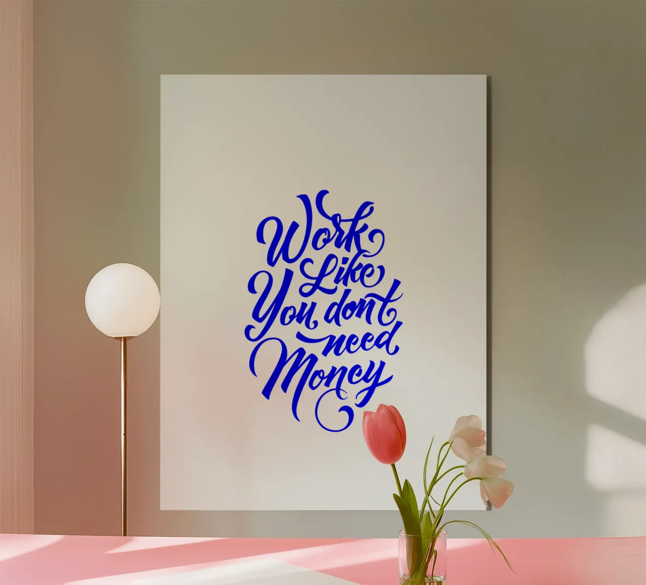 work like you don’t need the money, statement alu-dibond by The True Type
