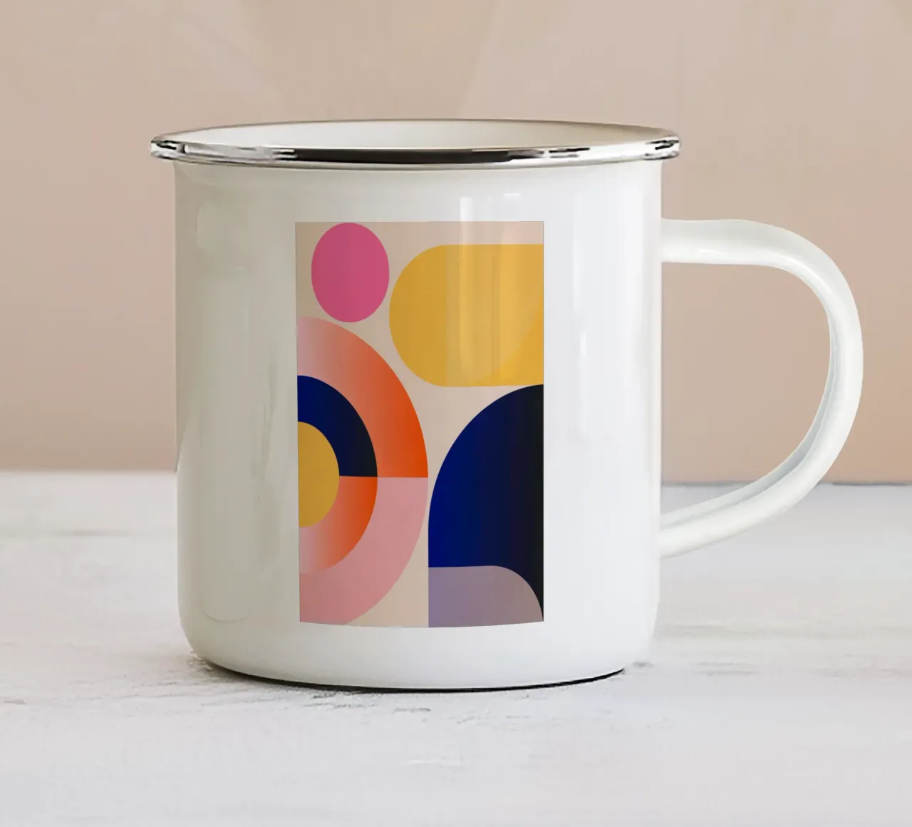Forme geometriche astratte 219 tazza in smalto da Gaite