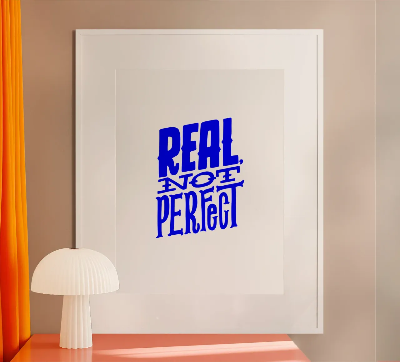 reale non perfetto, prenditi il tuo tempo, dichiarazione motivazionale quo poster da The True Type