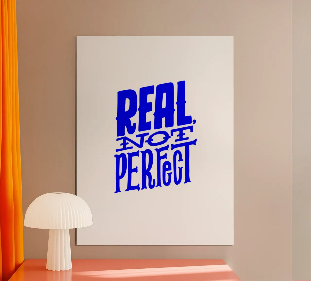 reale non perfetto, prenditi il tuo tempo, dichiarazione motivazionale quo poster da The True Type