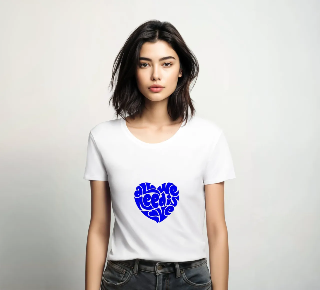 La vie de tous les jours est une affaire d'amour, citation d'une déclaration de motivation t-shirt ajusté pour femmes de The True Type