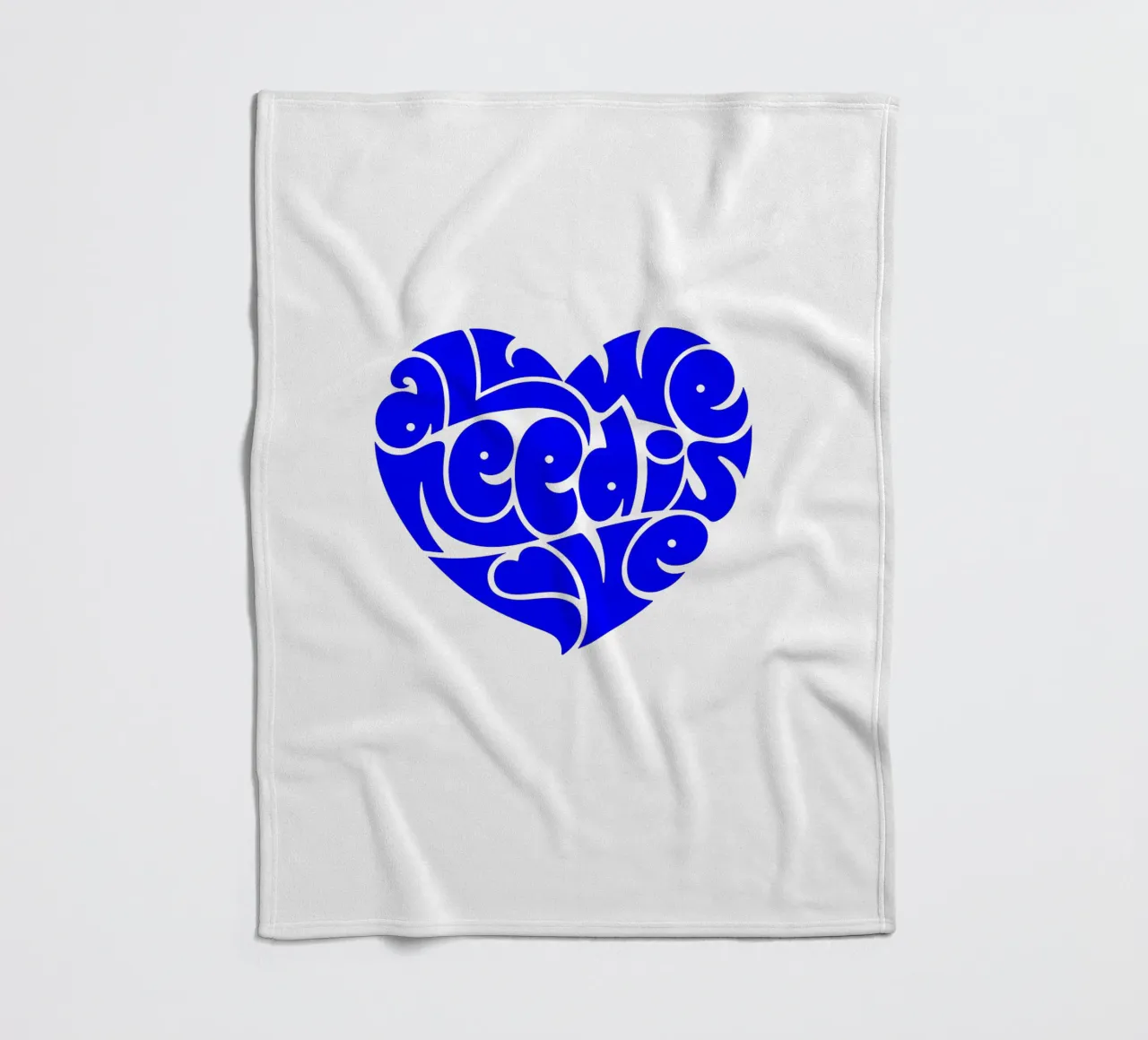 alles, was wir brauchen, ist Liebe, Motivationsschreiben Zitat Fleecedecke von The True Type