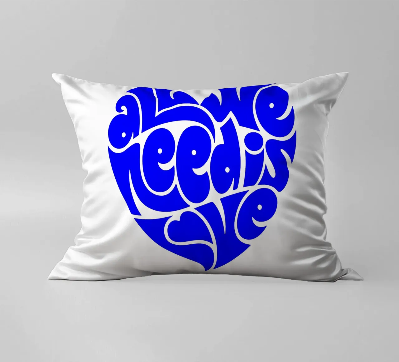 La vie de tous les jours est une affaire d'amour, citation d'une déclaration de motivation coussin de The True Type