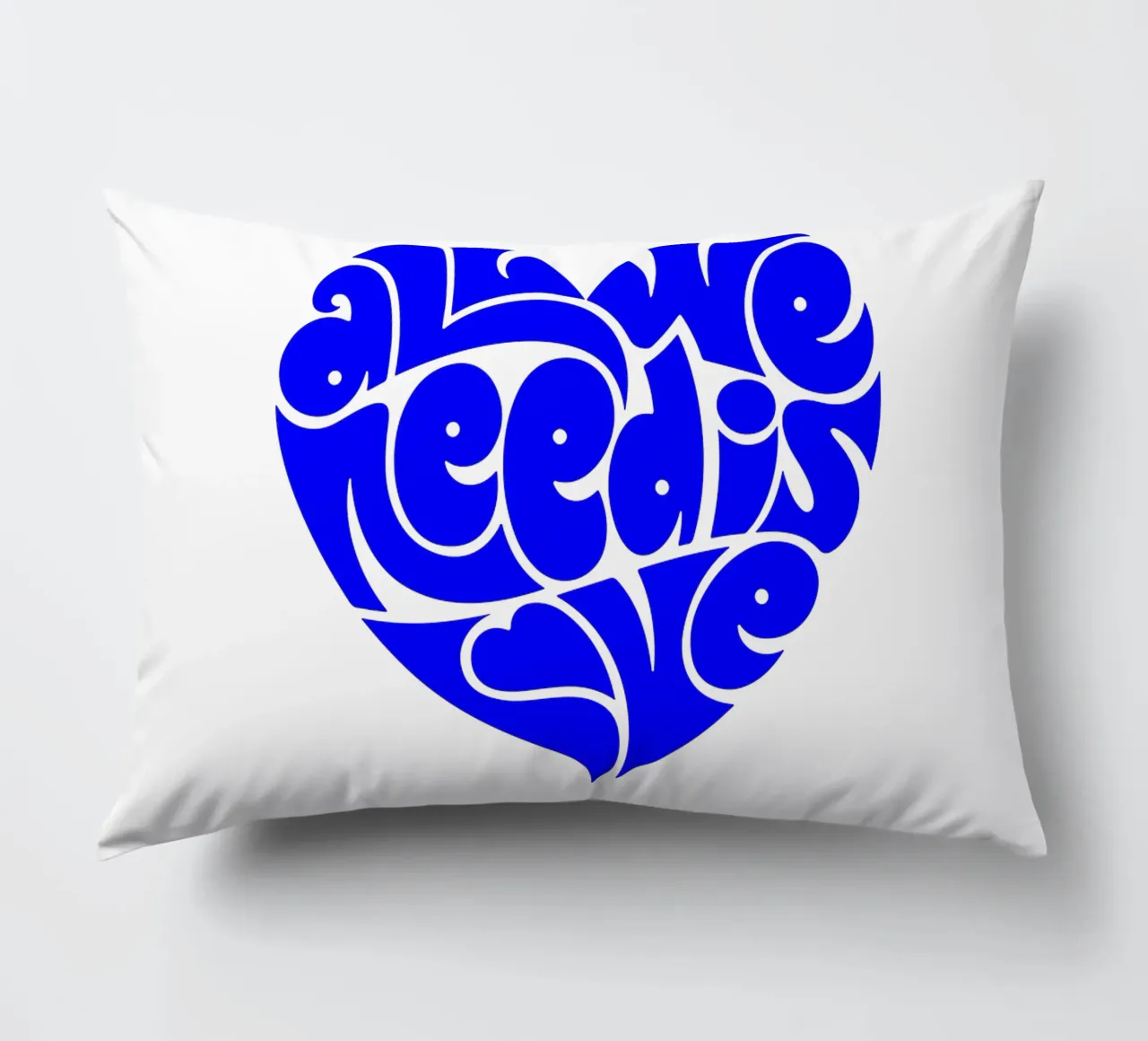 La vie de tous les jours est une affaire d'amour, citation d'une déclaration de motivation coussin de The True Type