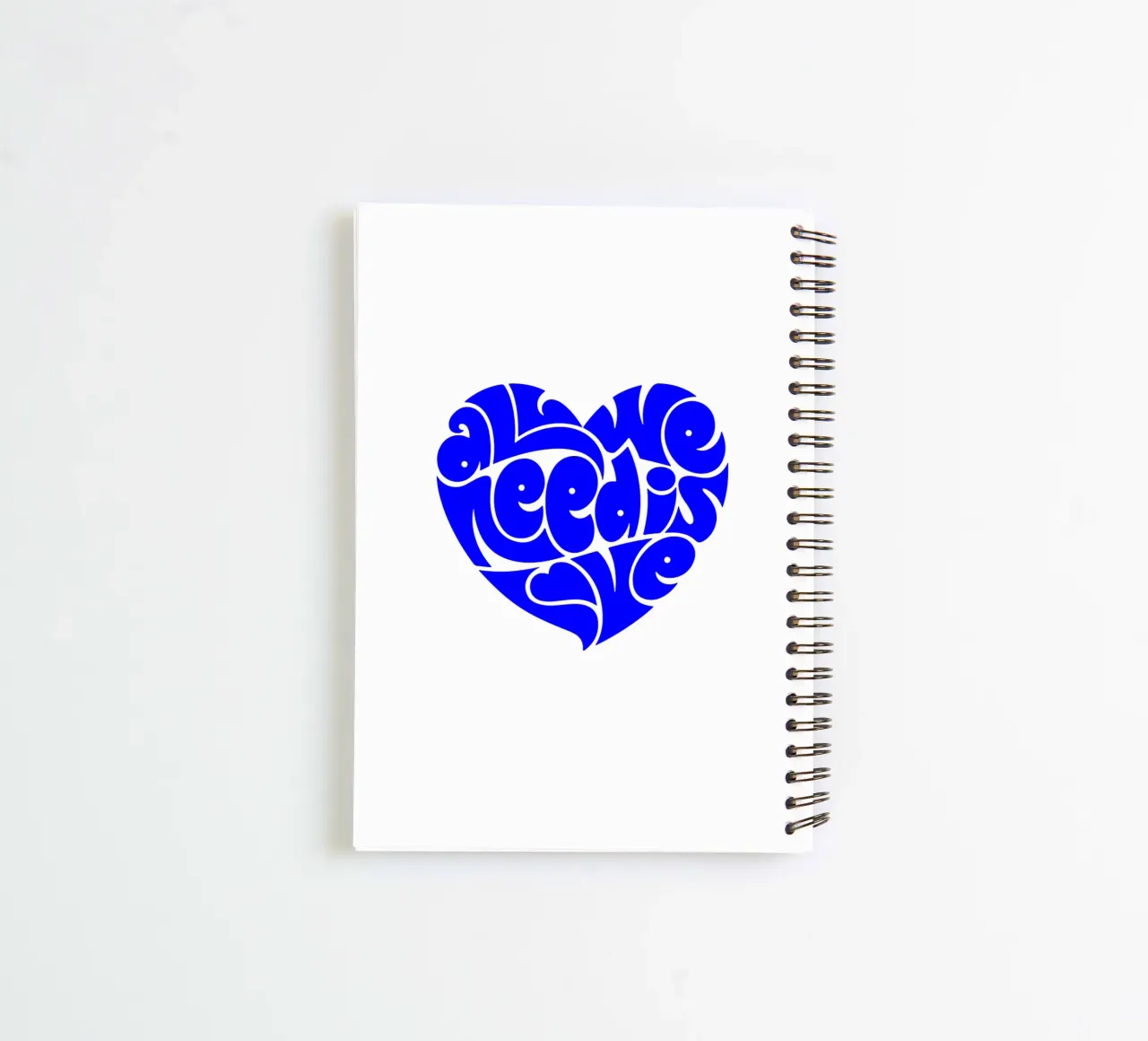La vie de tous les jours est une affaire d'amour, citation d'une déclaration de motivation carnet à spirale de The True Type