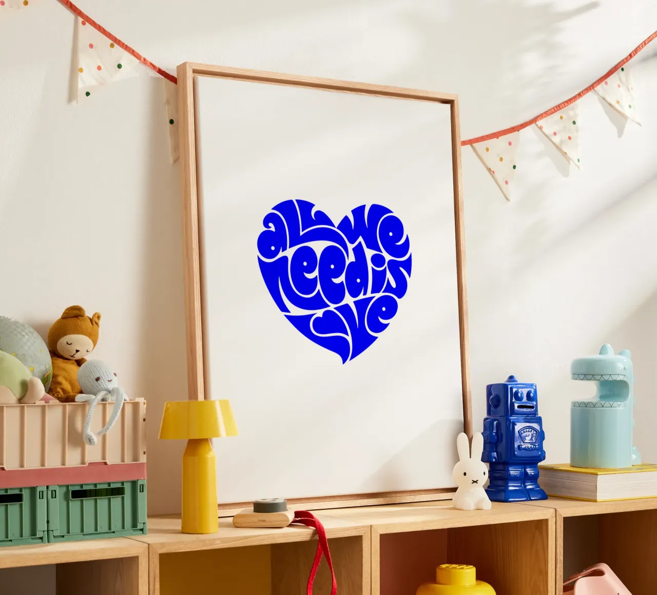 alles, was wir brauchen, ist Liebe, Motivationsschreiben Zitat Leinwand von The True Type