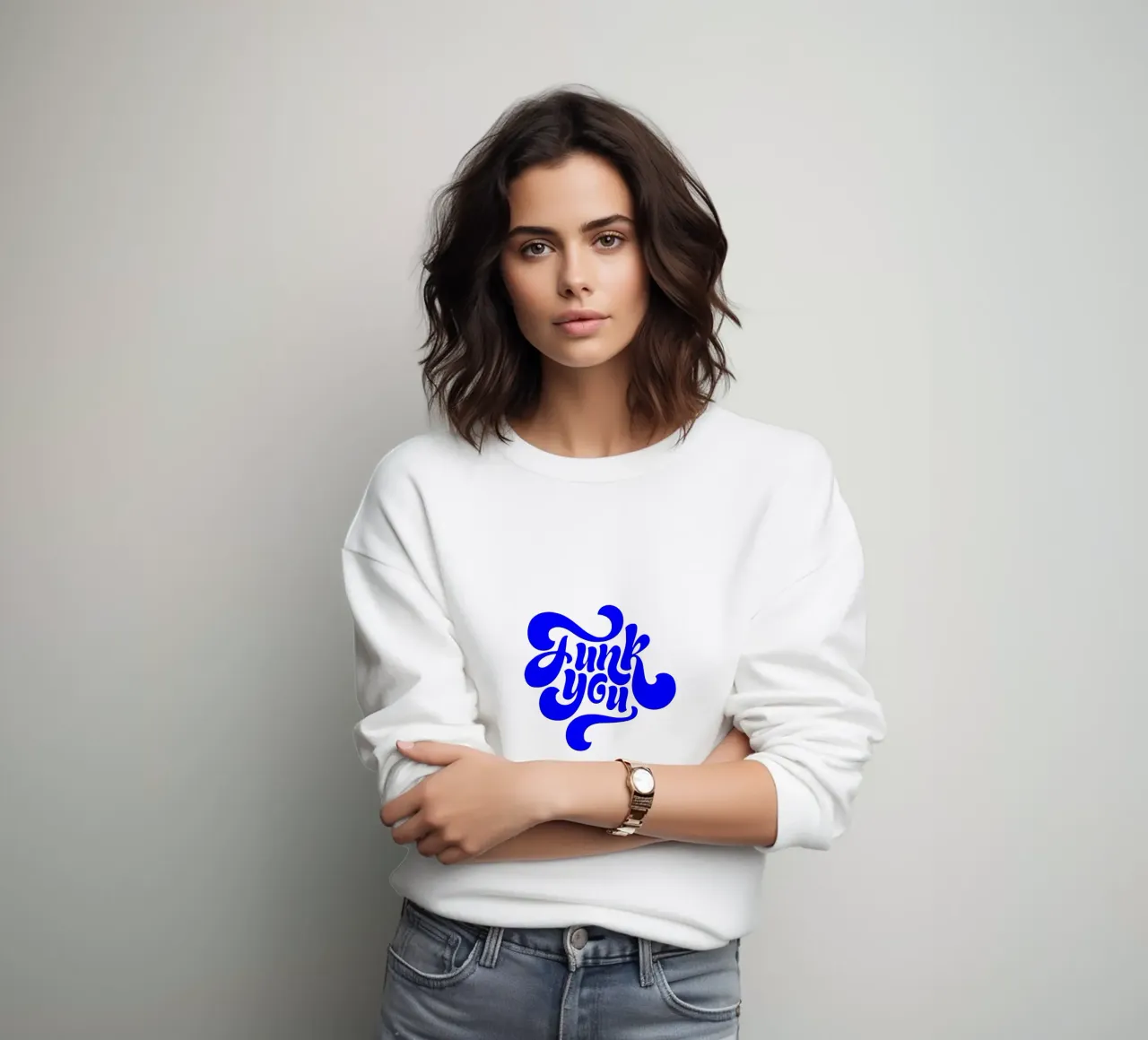 funk you, Wortspiel, motivierende Aussage Zitat Sweatshirt von The True Type