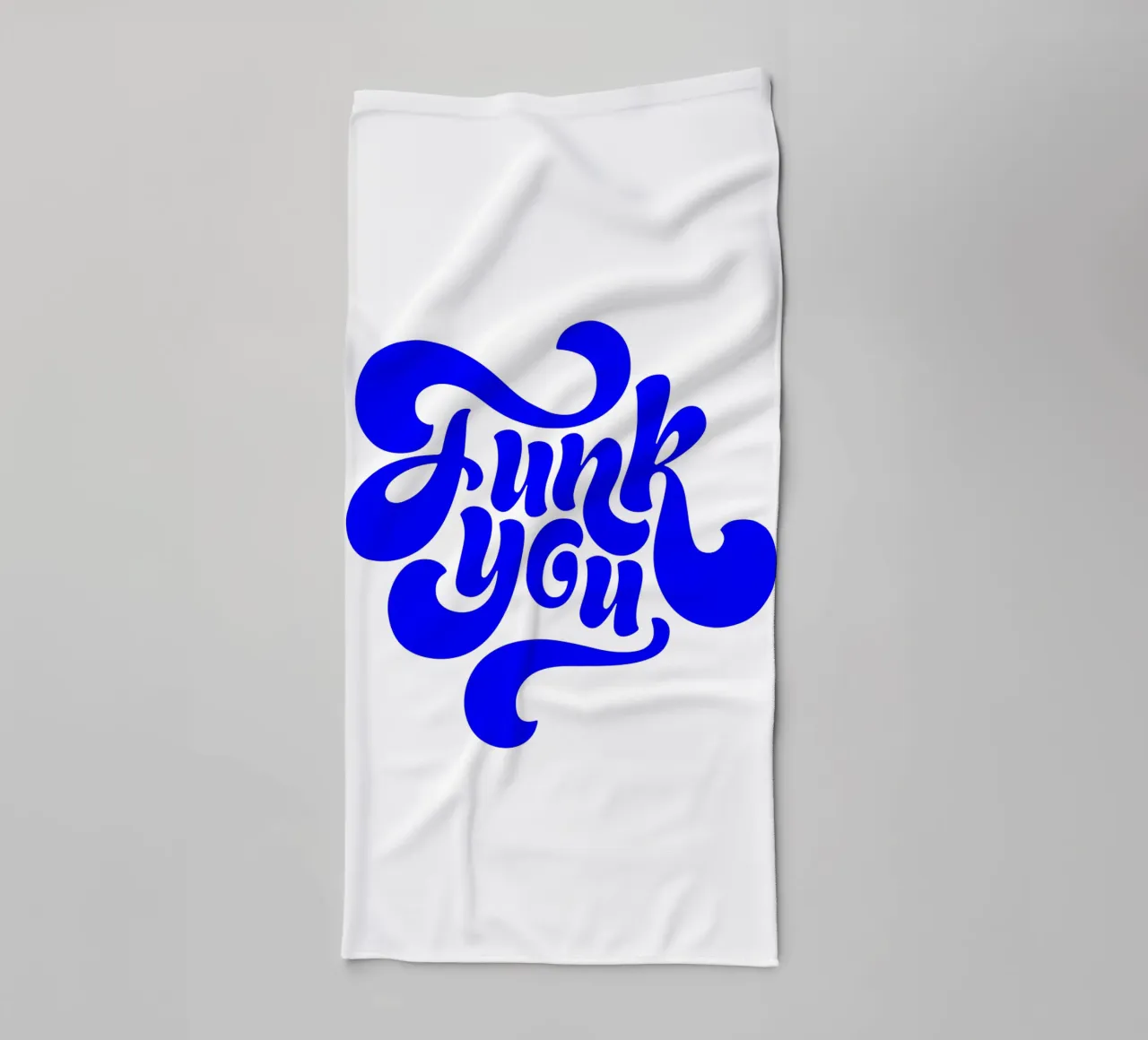 funk you, play on words, motivational statement quote towel by The True Type