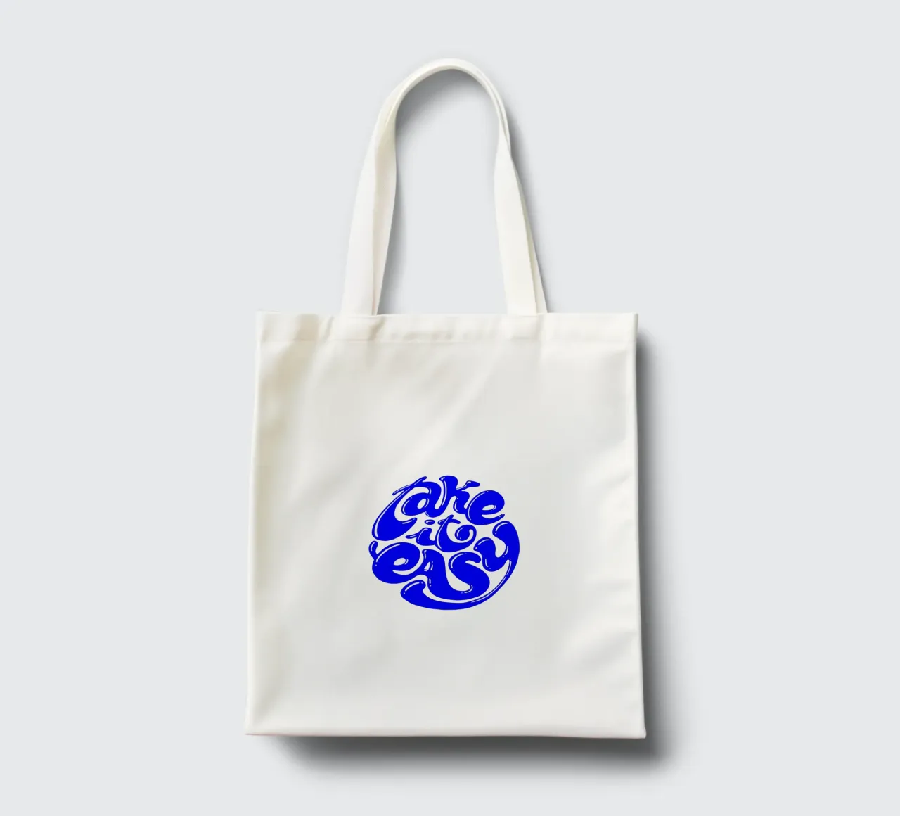 take it easy, motivational statement quote tote bag by The True Type