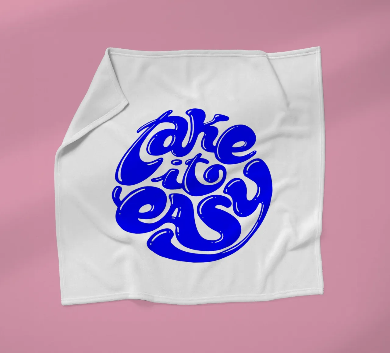 take it easy, motivational statement quote fleece blanket by The True Type