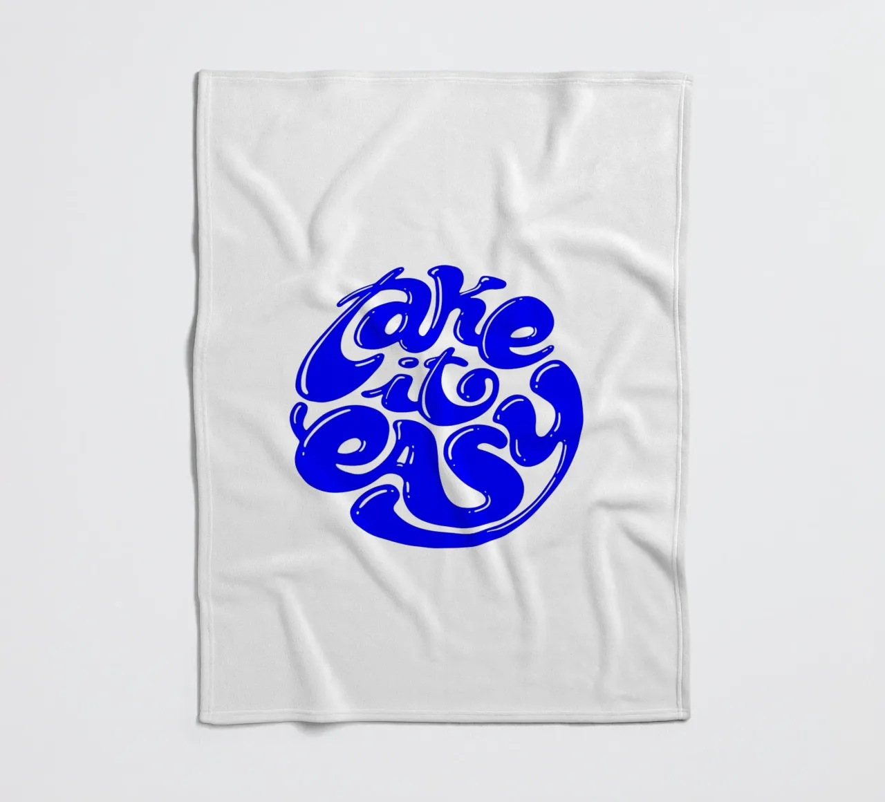 take it easy, motivational statement quote fleece blanket by The True Type