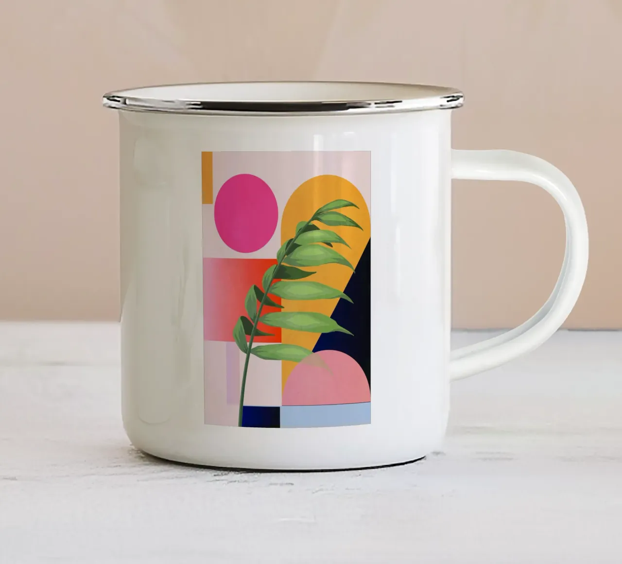 Geometria tropicale 40 tazza in smalto da Gaite