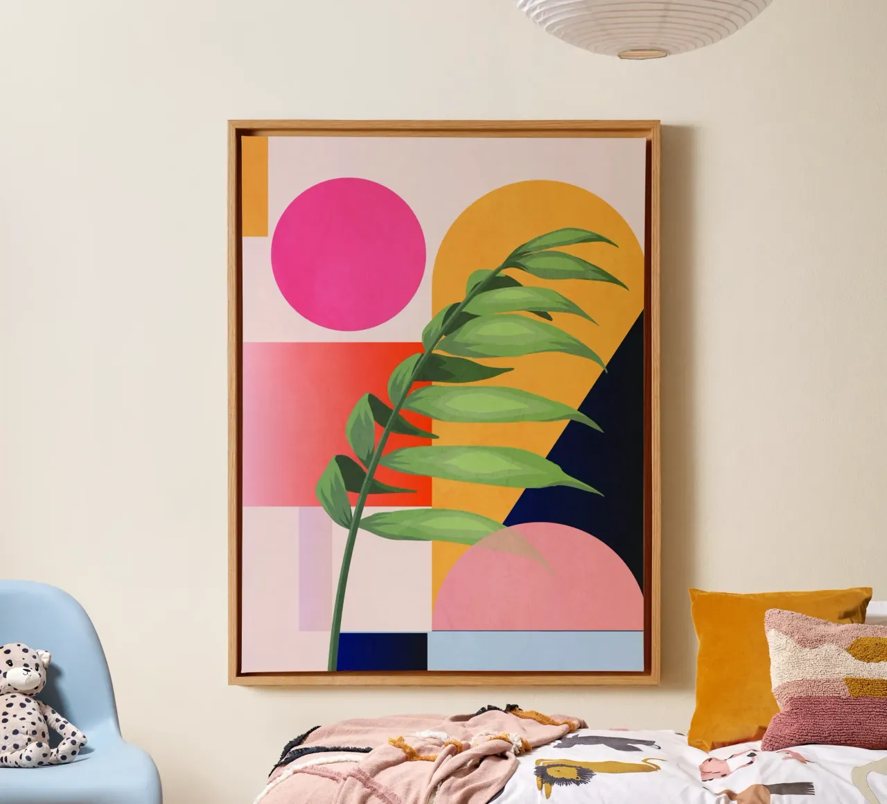 Geometria tropicale 40 tela con Cornice a cassetta da Gaite