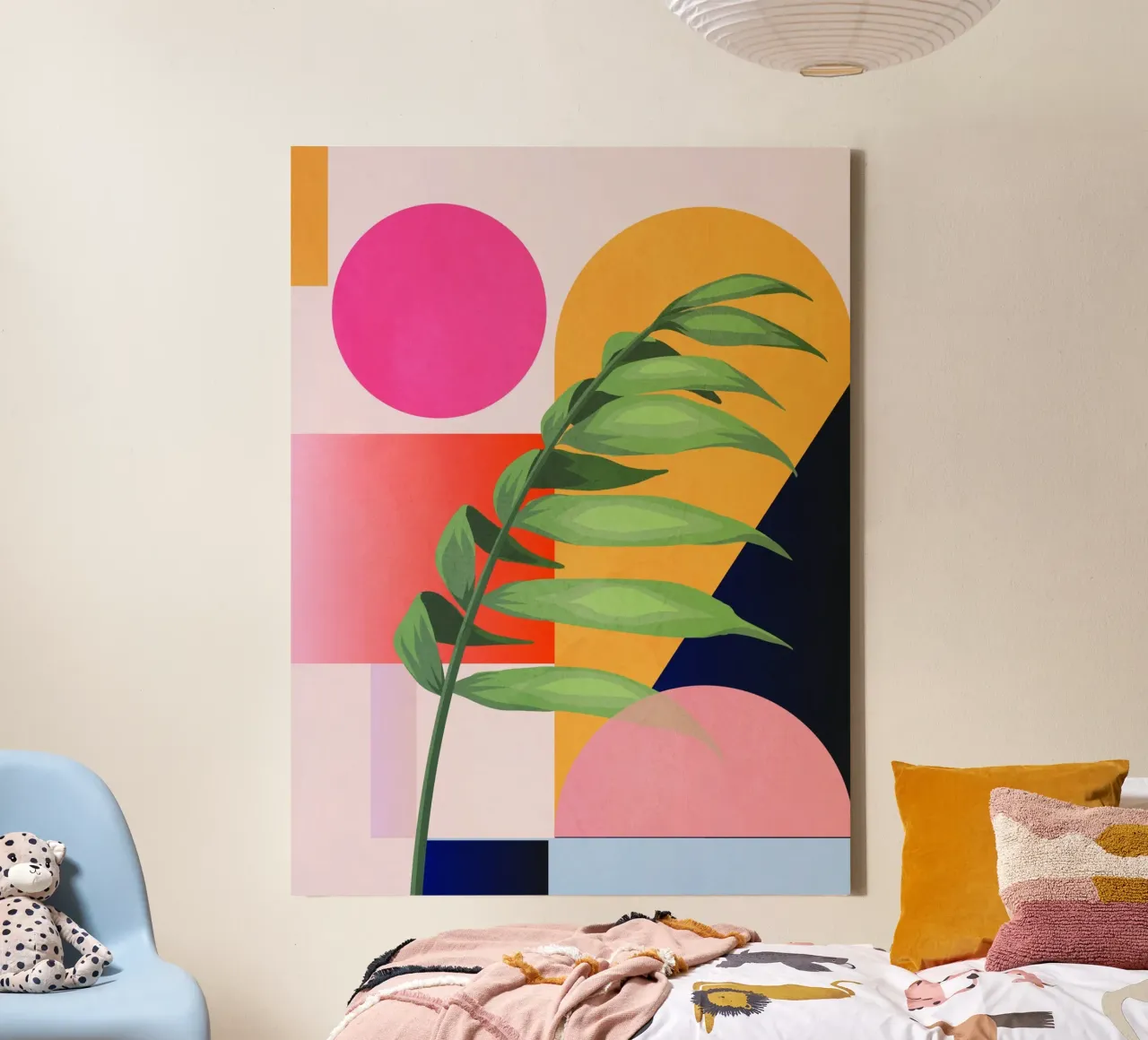 Geometria tropicale 40 tela con Cornice a cassetta da Gaite