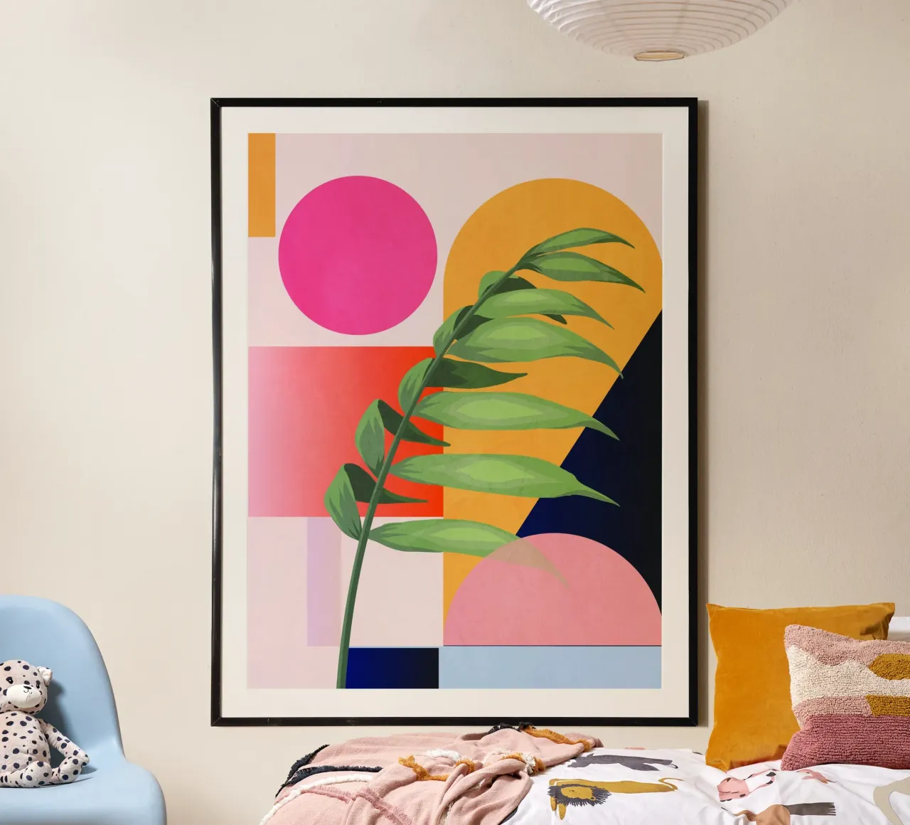 Geometria tropicale 40 poster con telaio in plastica da Gaite