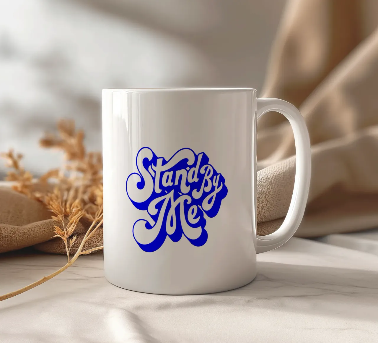 citation d'une déclaration de motivation, rester à mes côtés mug en céramique de The True Type