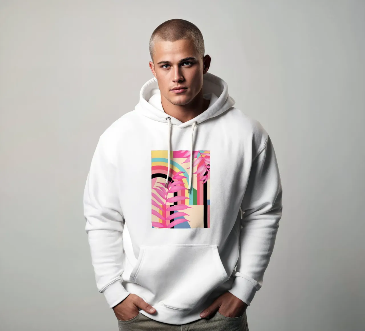 Geometria tropicale 42 felpa con cappuccio da Gaite