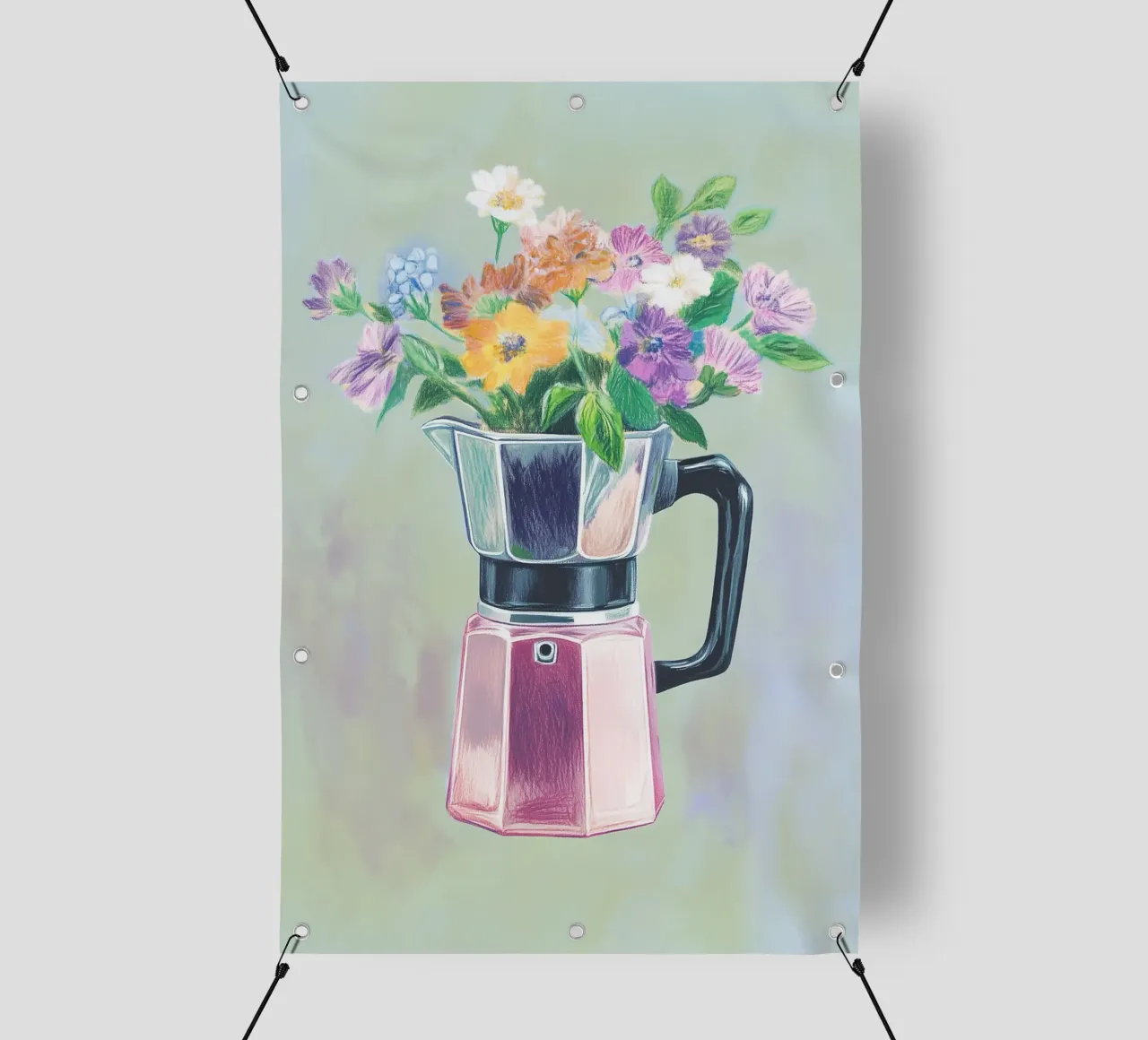 Espresso Blumenzauber telo in pvc da Carinaprint