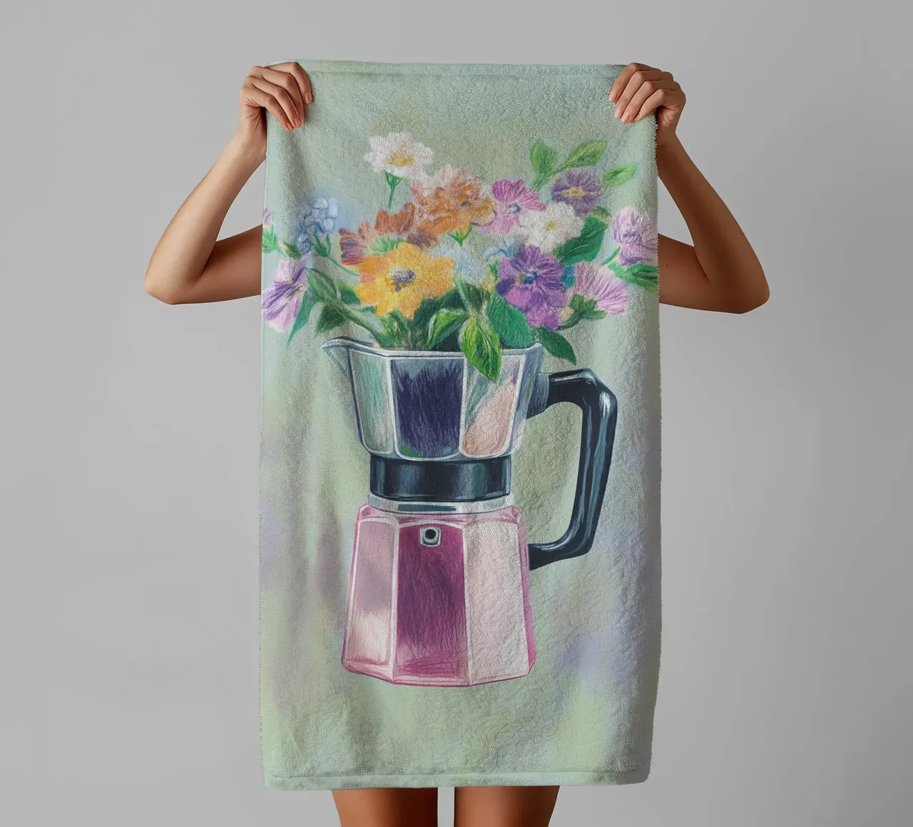 Espresso Blumenzauber asciugamano da bagno da Carinaprint