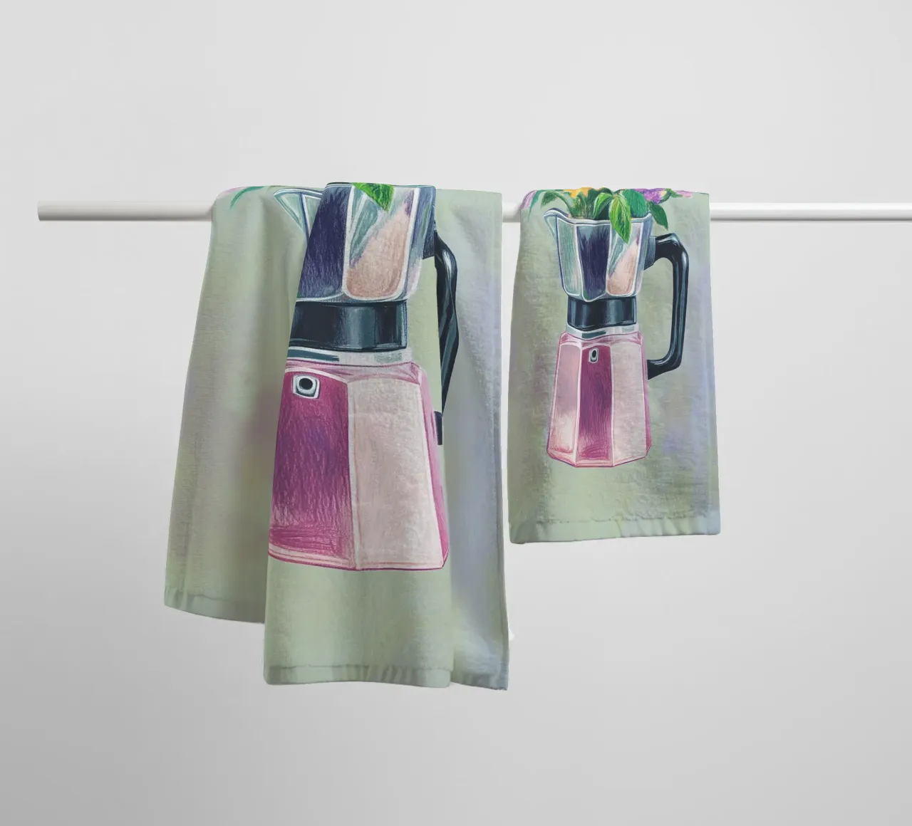 Espresso Blumenzauber asciugamano da bagno da Carinaprint