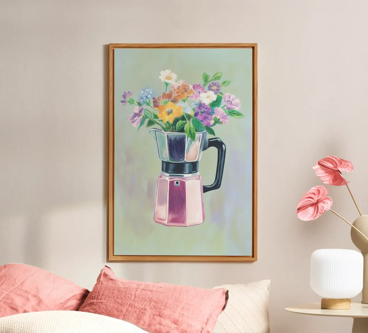 Espresso Blumenzauber alluminio dibond da Carinaprint