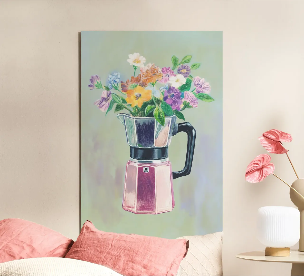 Espresso Blumenzauber alluminio dibond da Carinaprint