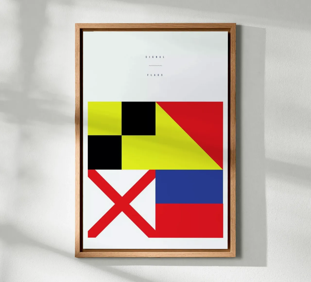 Signal Flags 2 tela con Cornice a cassetta da Nick Barclay