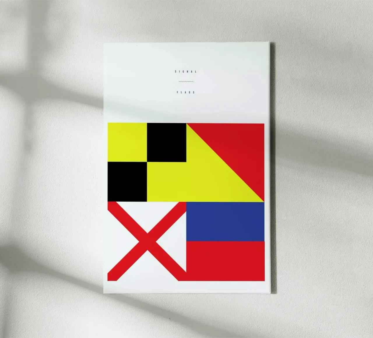 Signal Flags 2 tela con Cornice a cassetta da Nick Barclay