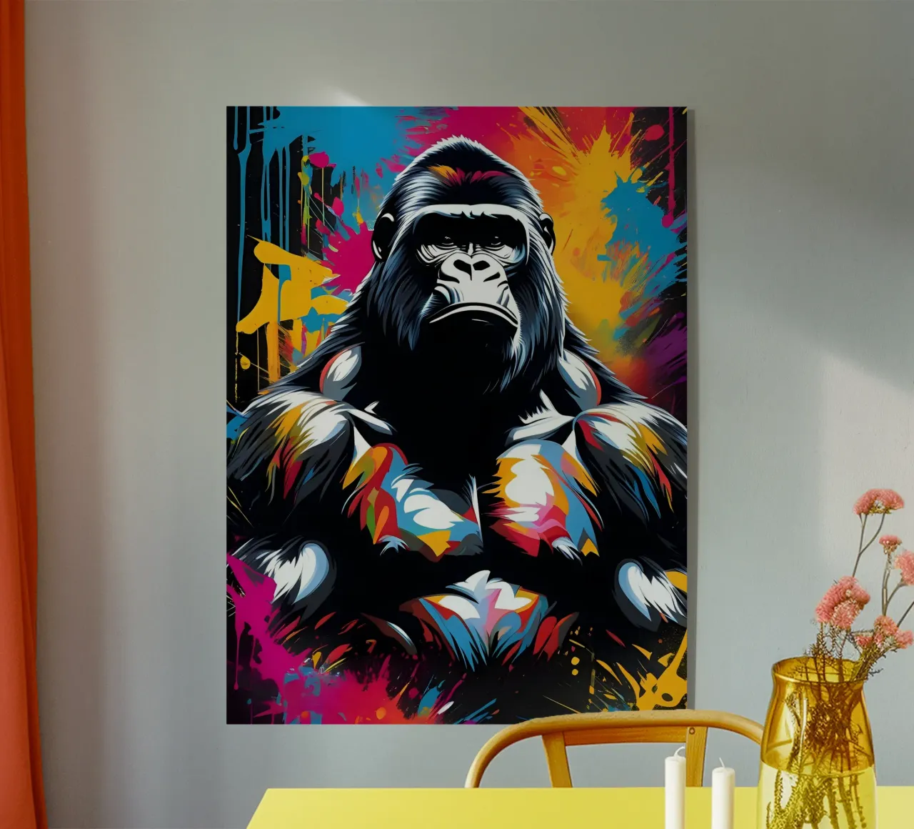 Gorilla art, graffiti acrylic glass by MakArena