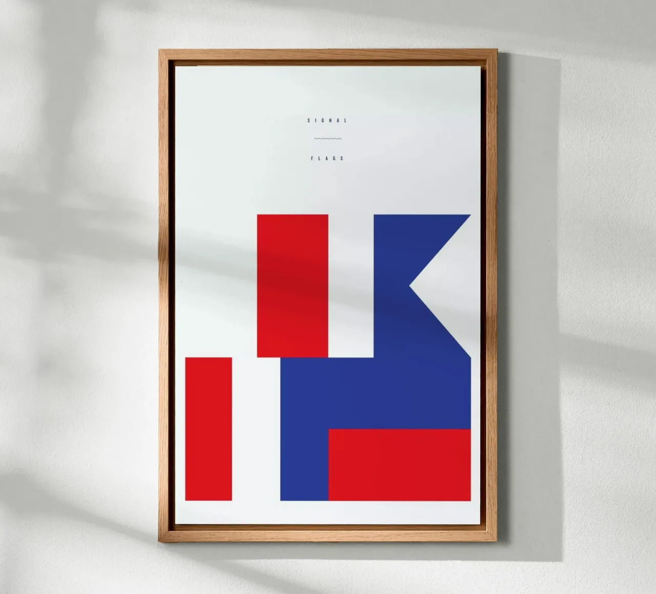 Signal Flags 3 tela con Cornice a cassetta da Nick Barclay