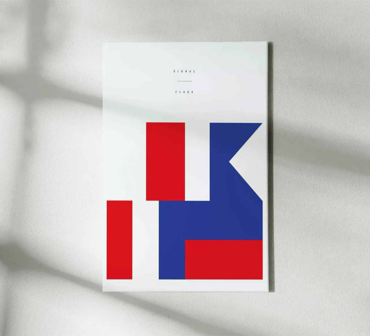 Signal Flags 3 tela con Cornice a cassetta da Nick Barclay