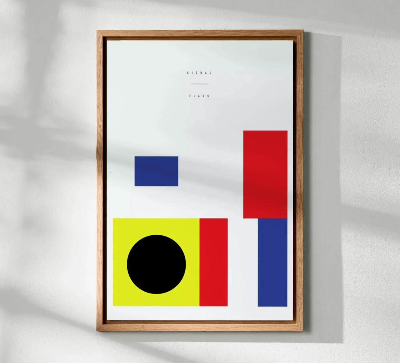 Signal Flags 4 tela con Cornice a cassetta da Nick Barclay