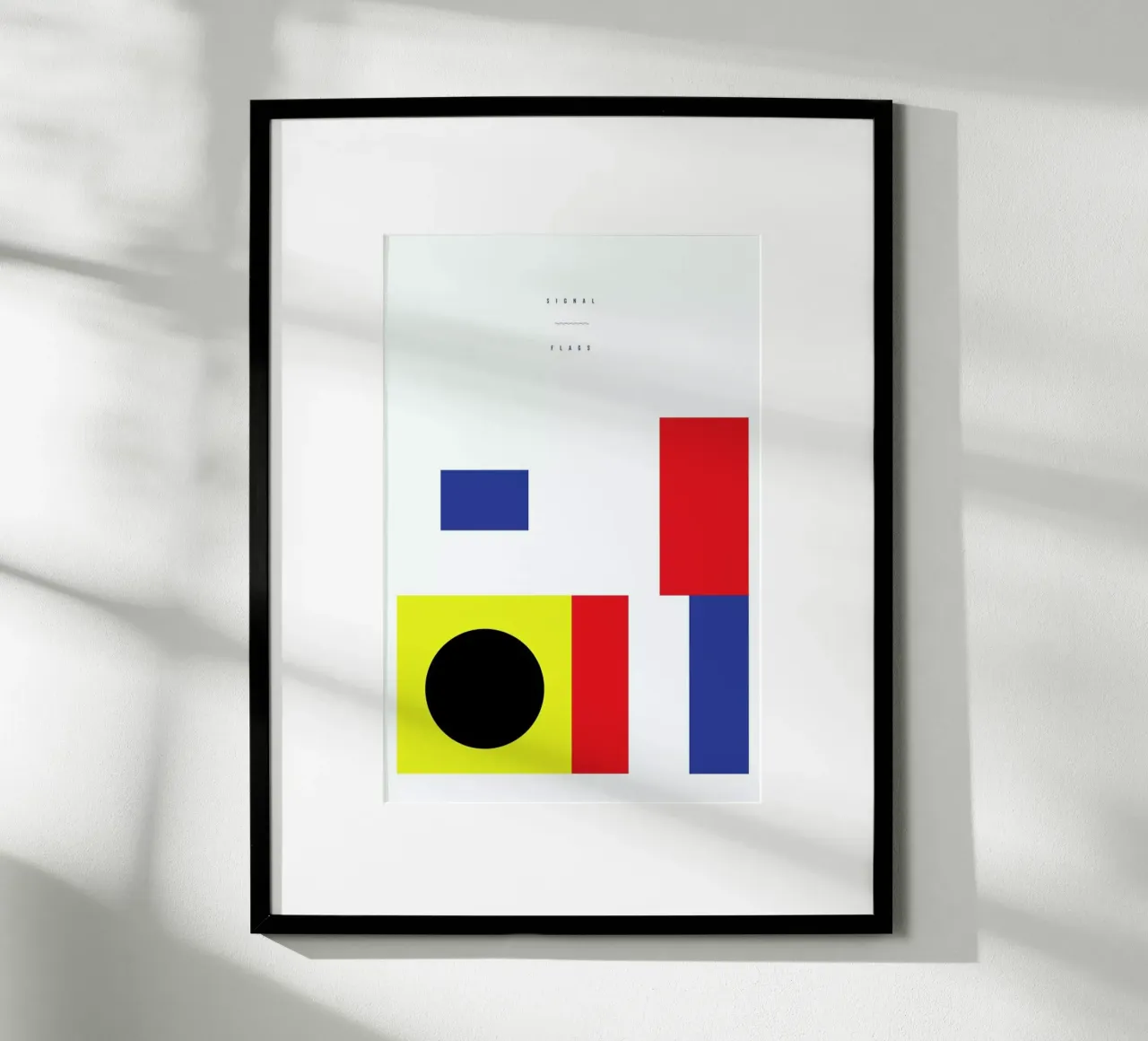 Signal Flags 4 poster con telaio in alluminio da Nick Barclay