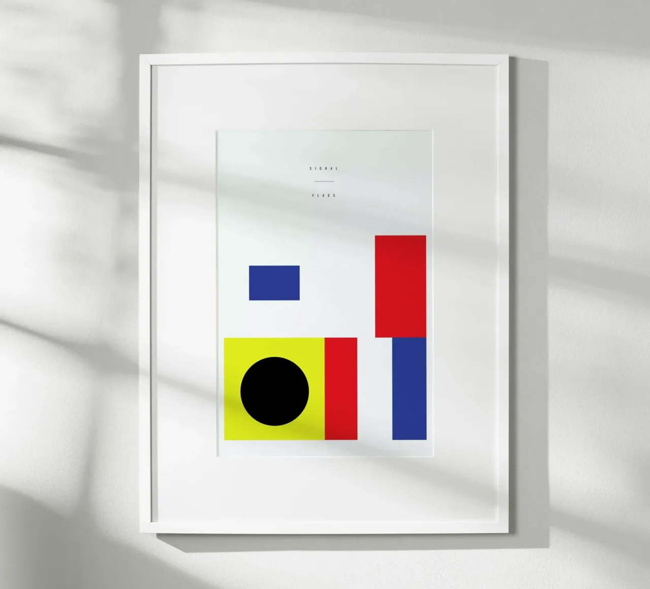 Signal Flags 4 poster con telaio in alluminio da Nick Barclay