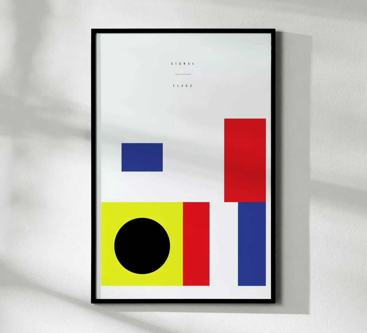 Signal Flags 4 poster con telaio in alluminio da Nick Barclay