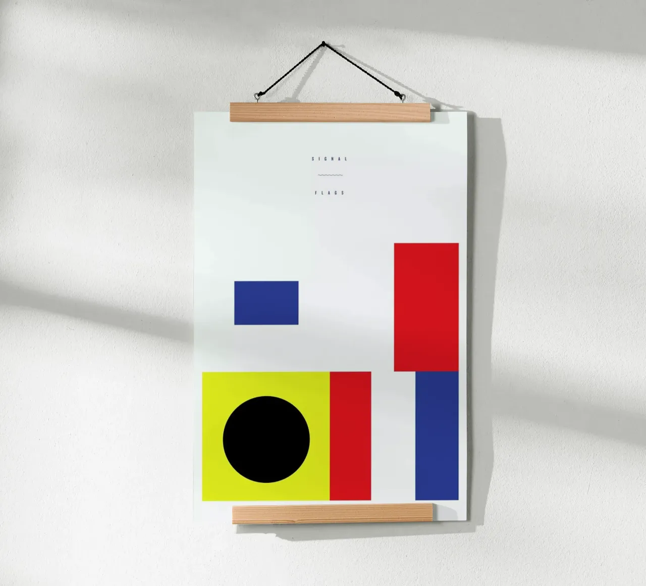 Signal Flags 4 poster con telaio in alluminio da Nick Barclay