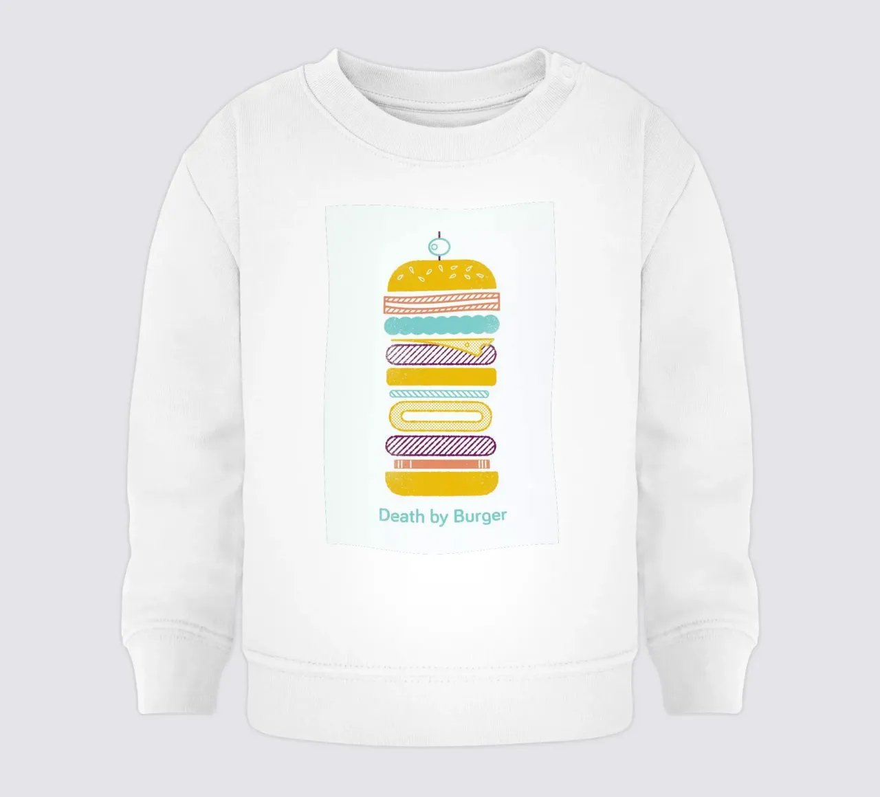 Burger felpa neonato da Chris Wharton