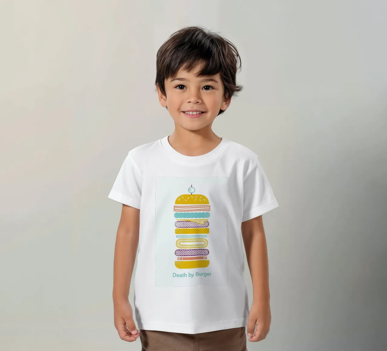 Burger t-shirt bambini da Chris Wharton